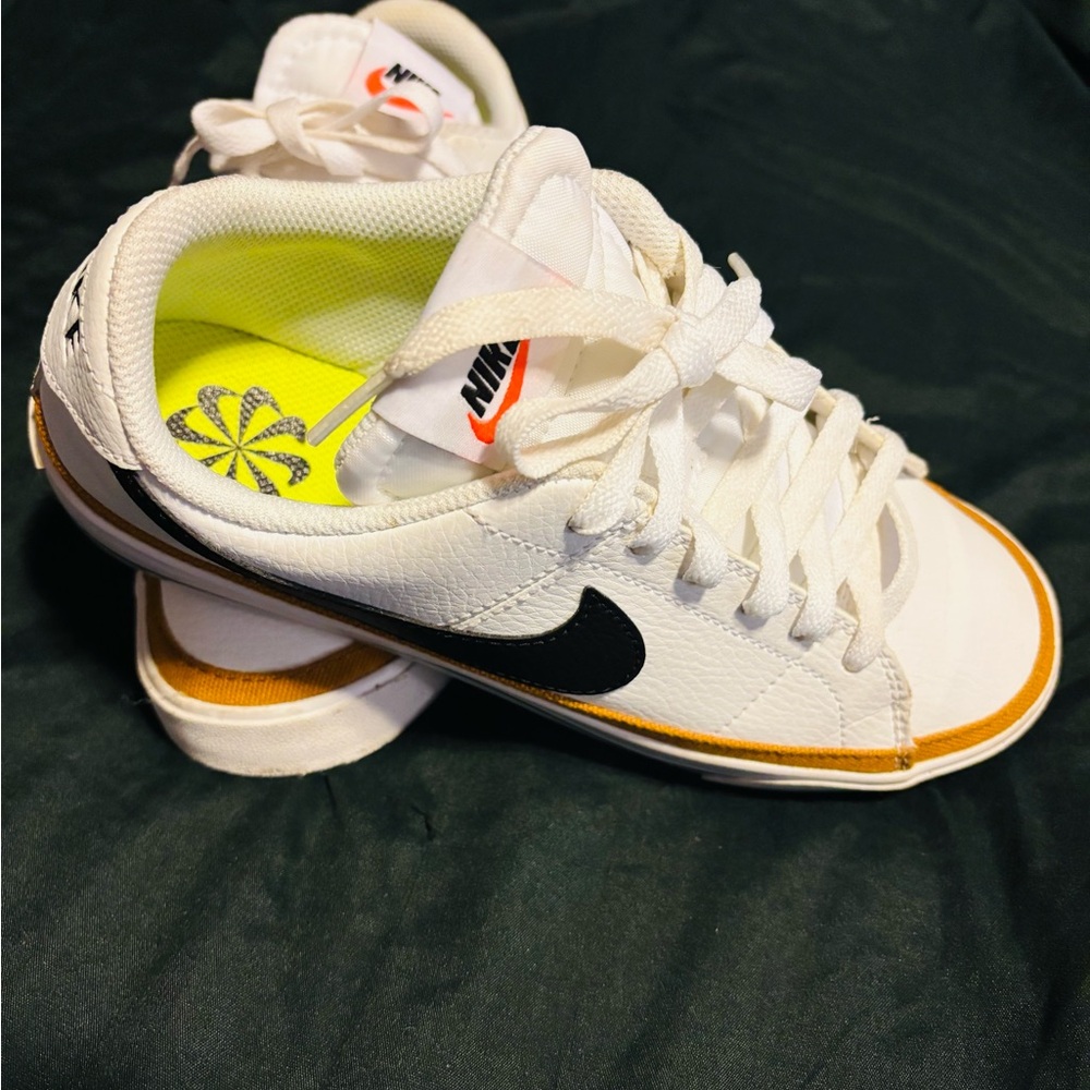 Nike White and Orange Sneakers